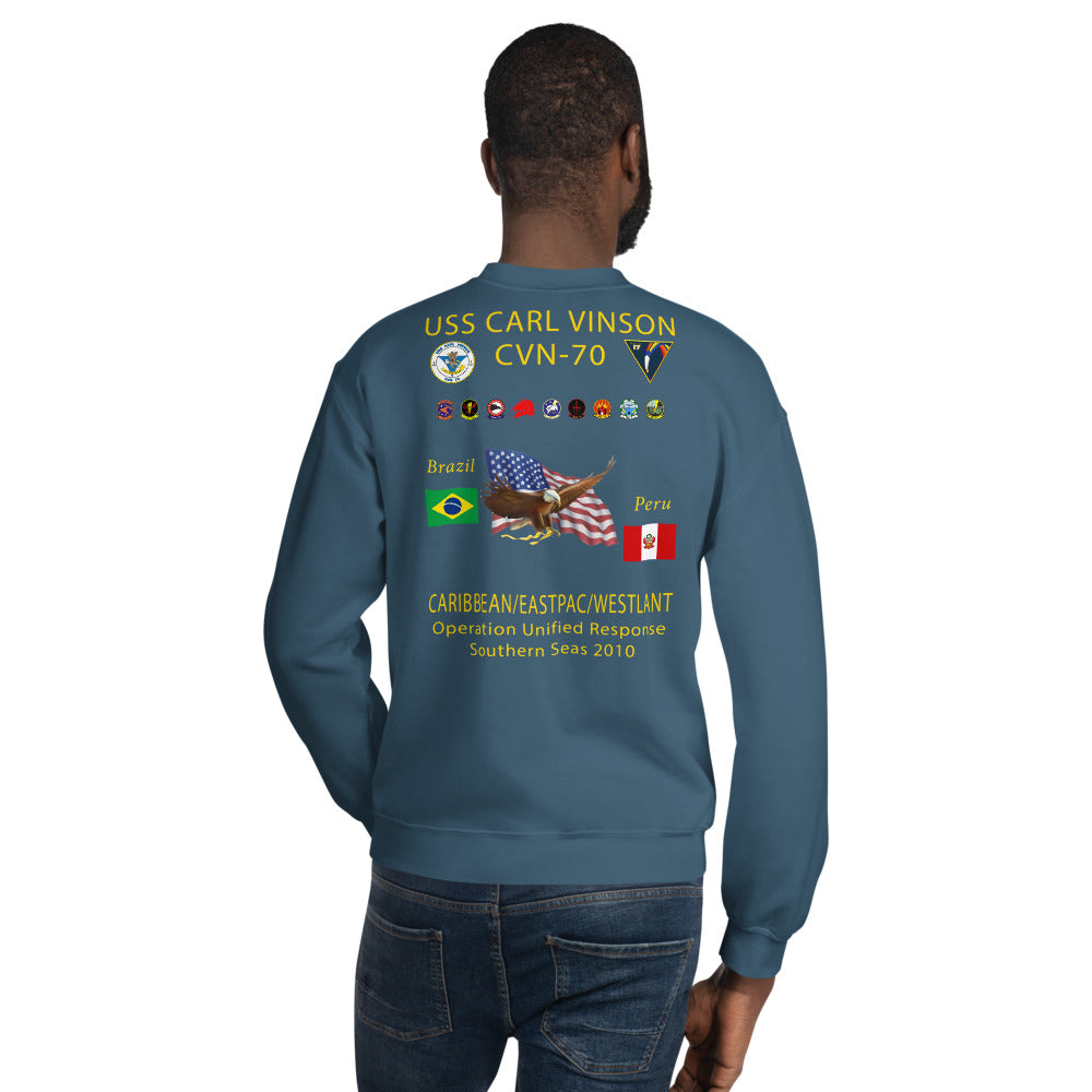 USS Carl Vinson (CVN-70) 2010 Southern Seas Cruise Sweatshirt