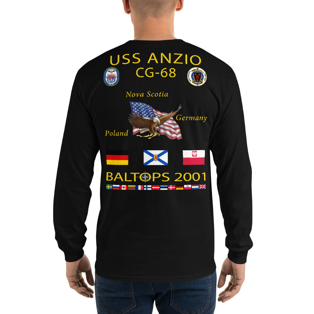 USS Anzio (CG-68) 2001 Long Sleeve Cruise Shirt
