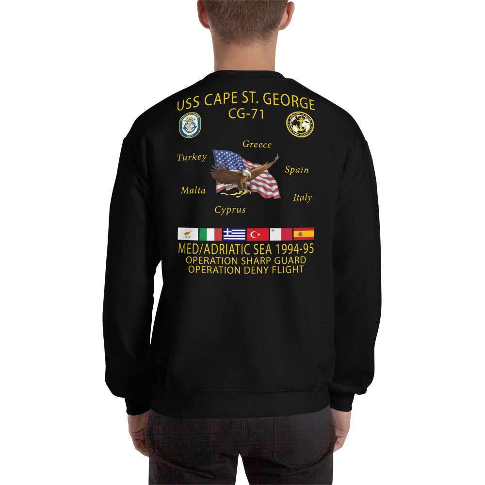 USS Cape St George (CG-71) 1994-95 Cruise Sweatshirt