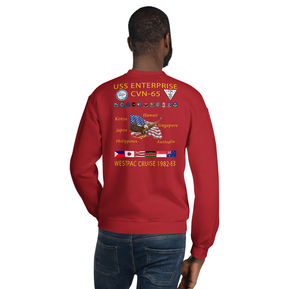 USS Enterprise (CVN-65) 1982-83 Cruise Sweatshirt