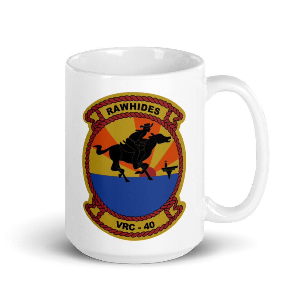 VRC-40 Rawhides Squadron Crest Mug