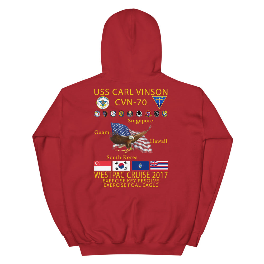 USS Carl Vinson (CVN-70) 2017 Cruise Hoodie