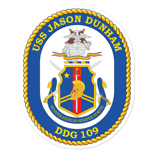 USS Jason Dunham (DDG-109) Ship's Crest Vinyl Sticker