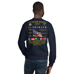 USS Theodore Roosevelt (CVN-71) 2017-18 Cruise Sweatshirt