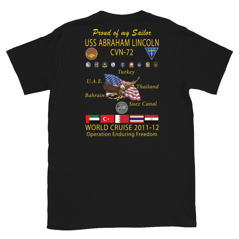 USS Abraham Lincoln (CVN-72) 2011-12 Cruise Shirt - Family