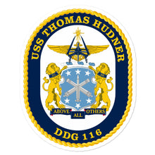 Load image into Gallery viewer, USS Thomas Hudner (DDG-116) Ship&#39;s Crest Vinyl Sticker