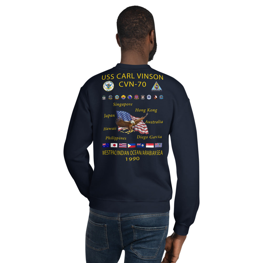 USS Carl Vinson (CVN-70) 1990 Cruise Sweatshirt