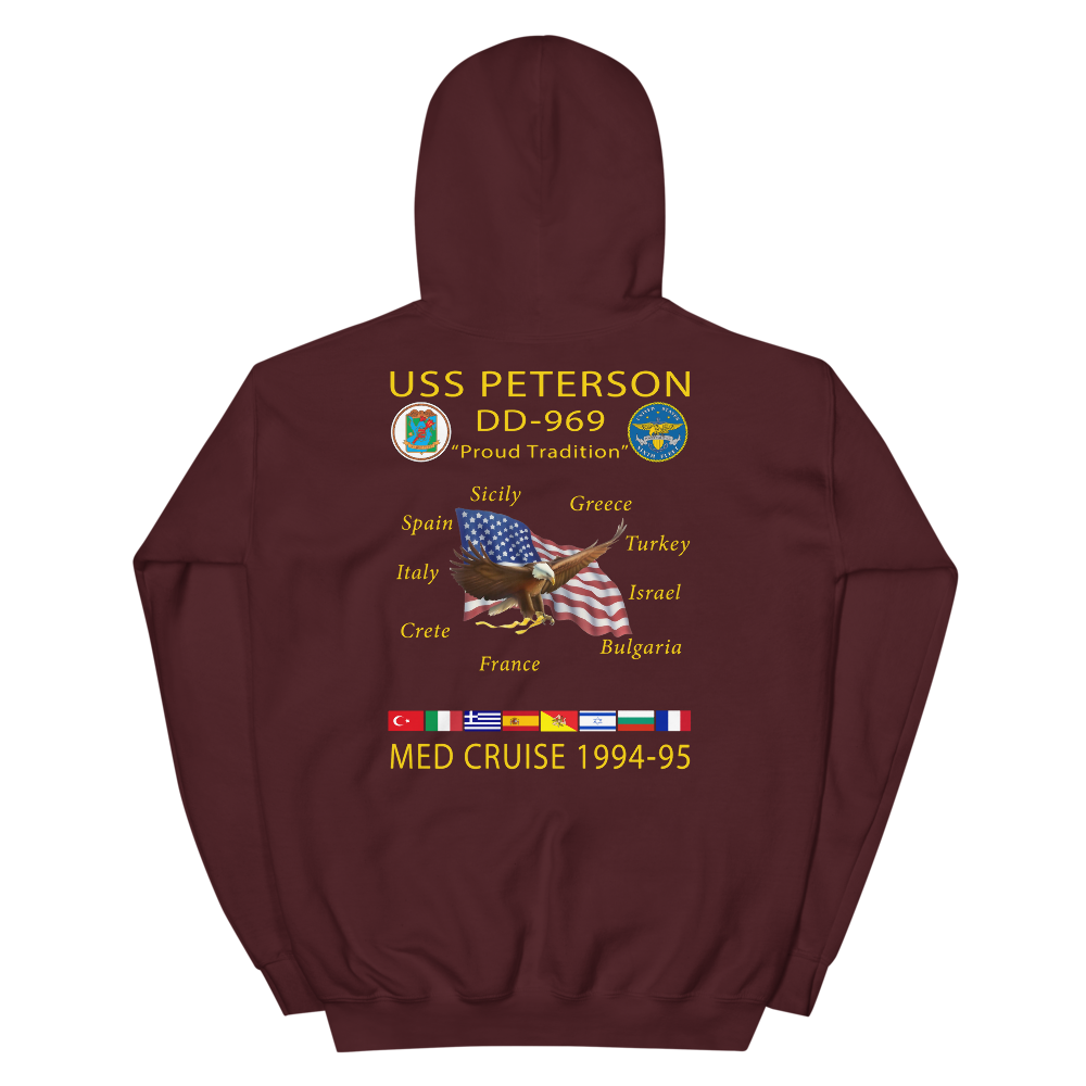 USS Peterson (DD-969) 1994-95 Cruise Hoodie