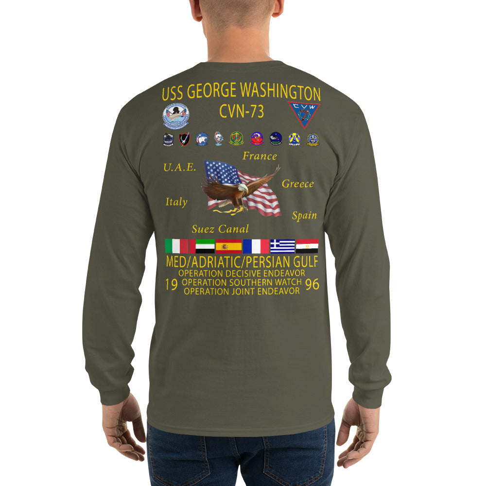 USS George Washington (CVN-73) 1996 Long Sleeve Cruise Shirt