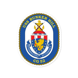USS Bunker Hill (CG-52) Ship's Crest Vinyl Sticker