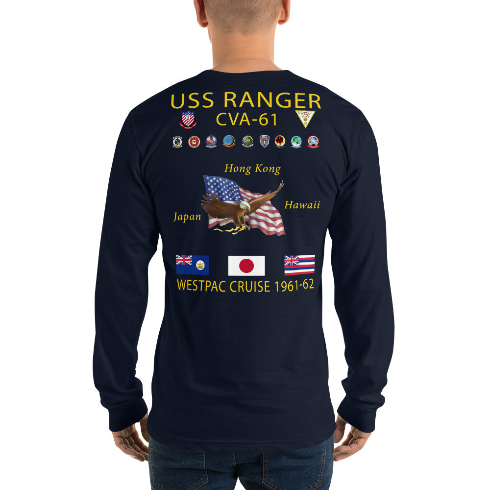 USS Ranger (CVA-61) 1961-62 Long Sleeve Cruise Shirt