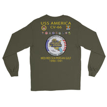 Load image into Gallery viewer, USS America (CV-66) 1990-91 Long Sleeve Cruise Shirt (Ver 2)