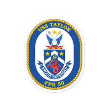 Load image into Gallery viewer, USS Taylor (FFG-50) Ship&#39;s Crest Vinyl Sticker