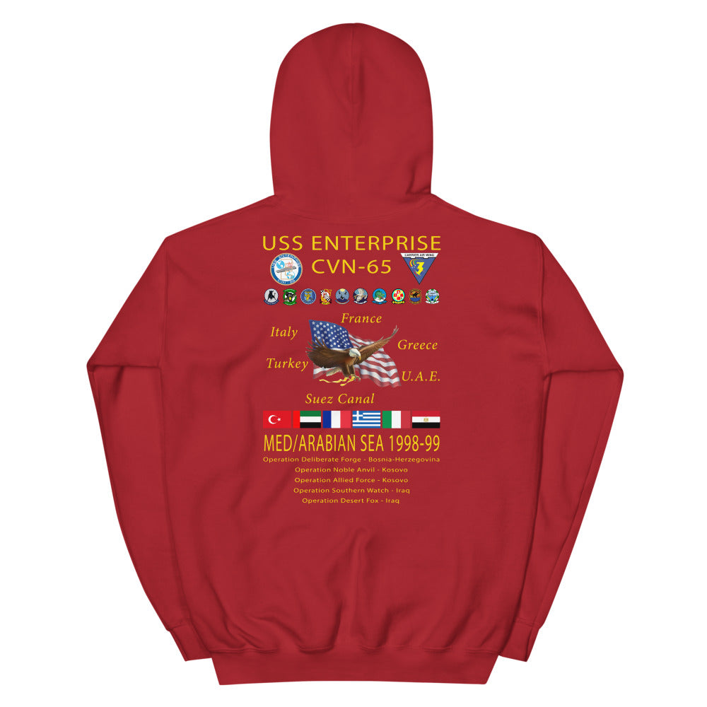USS Enterprise (CVN-65) 1998-99 Cruise Hoodie