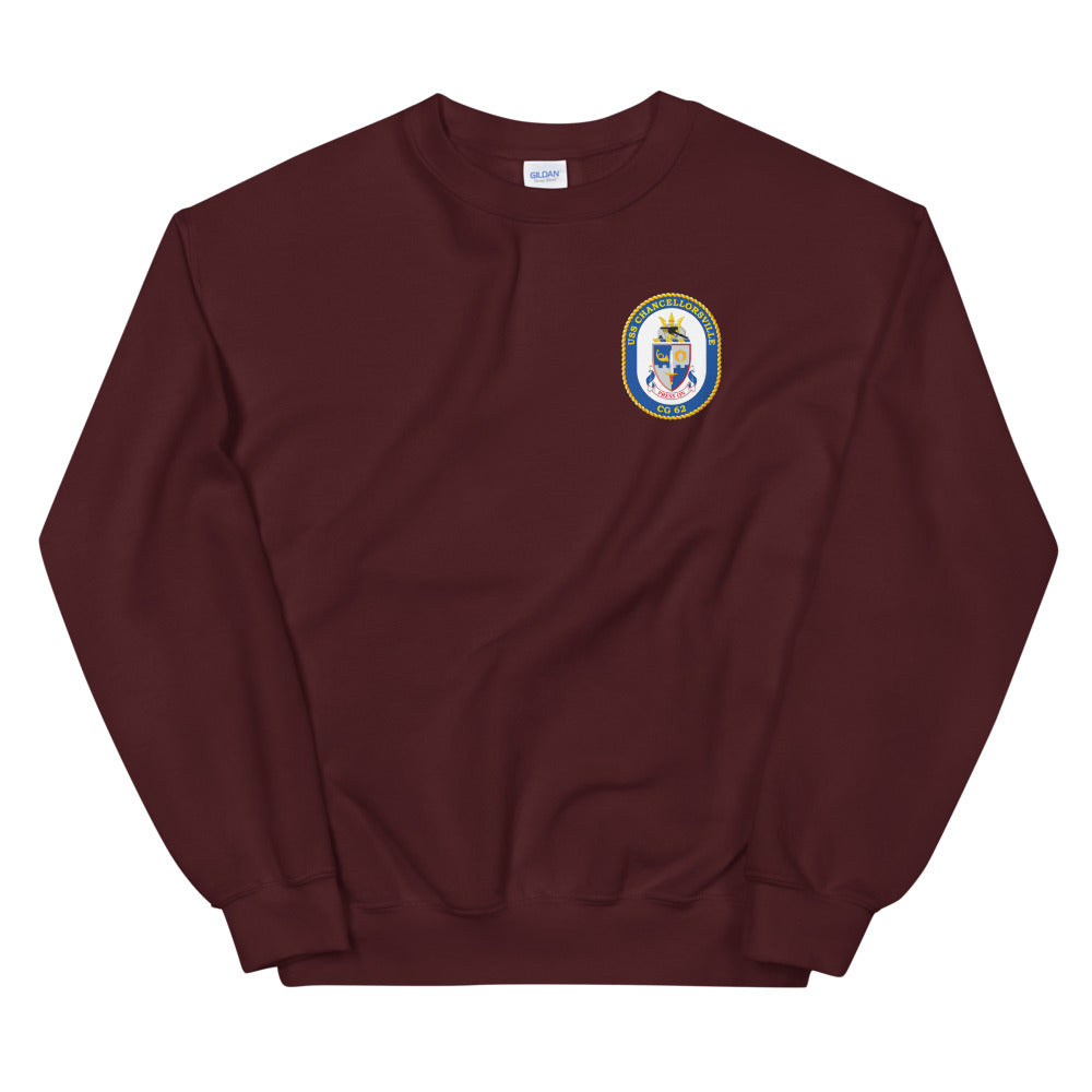 USS Chancellorsville (CG-62) Ship's Crest Sweatshirt