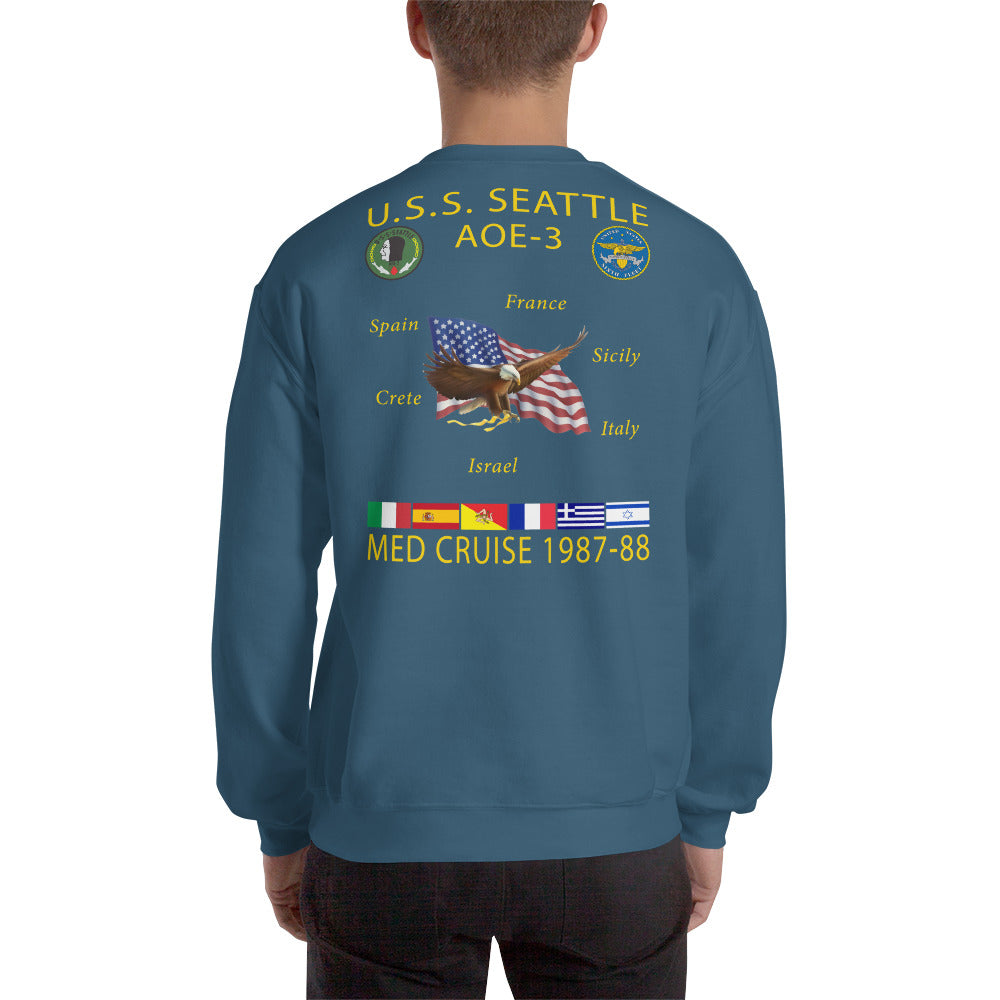 USS Seattle (AOE-3) 1987-88 Cruise Sweatshirt