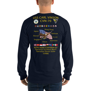 USS Carl Vinson (CVN-70) 1996 Long Sleeve Cruise Shirt