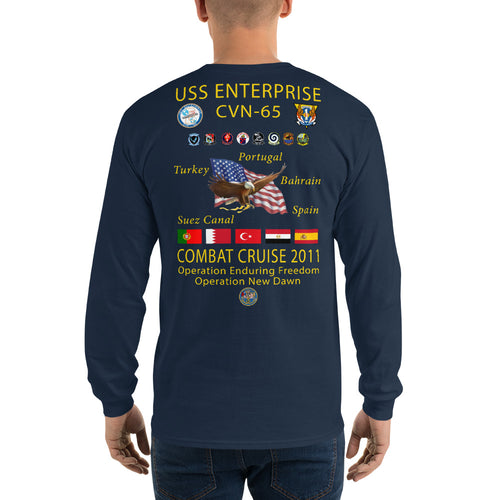 USS Enterprise (CVN-65) 2011 Long Sleeve Cruise Shirt