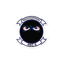 Load image into Gallery viewer, HSC-5 Nightdippers Squadron Crest Vinyl Sticker