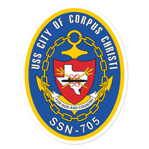 USS City of Corpus Christi (SSN-705) Ship's Crest Vinyl Sticker