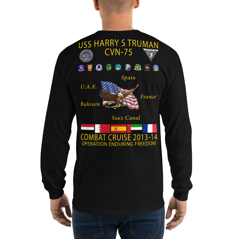 USS Harry S. Truman (CVN-75) 2013-14 Long Sleeve Cruise Shirt