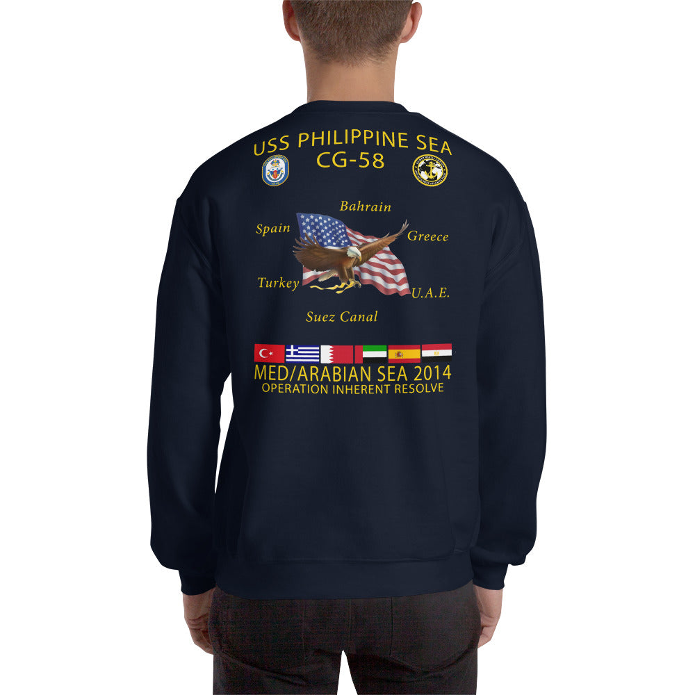 USS Philippine Sea (CG-58) 2014 Cruise Sweatshirt
