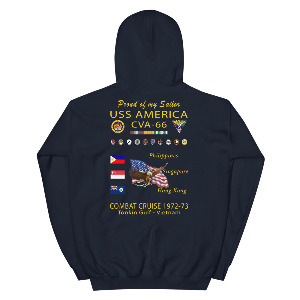 USS America (CVA-66) 1972-73 Cruise Hoodie - FAMILY