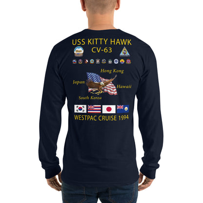 USS Kitty Hawk (CV-63) 1994 Long Sleeve Cruise Shirt
