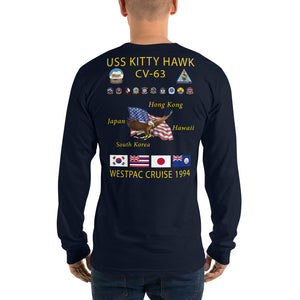 USS Kitty Hawk (CV-63) 1994 Long Sleeve Cruise Shirt
