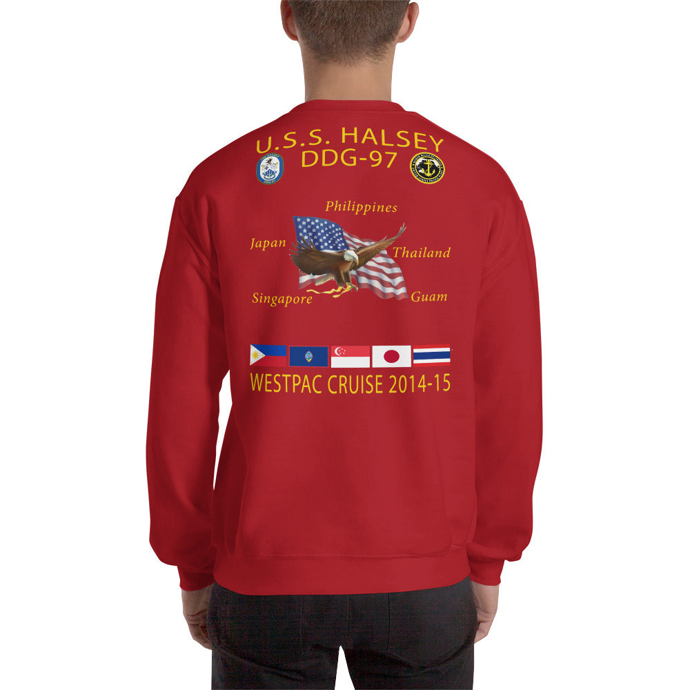 USS Halsey (DDG-97) 2014-15 Cruise Sweatshirt