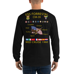 USS Forrestal (CVA-59) 1960 Long Sleeve Cruise Shirt