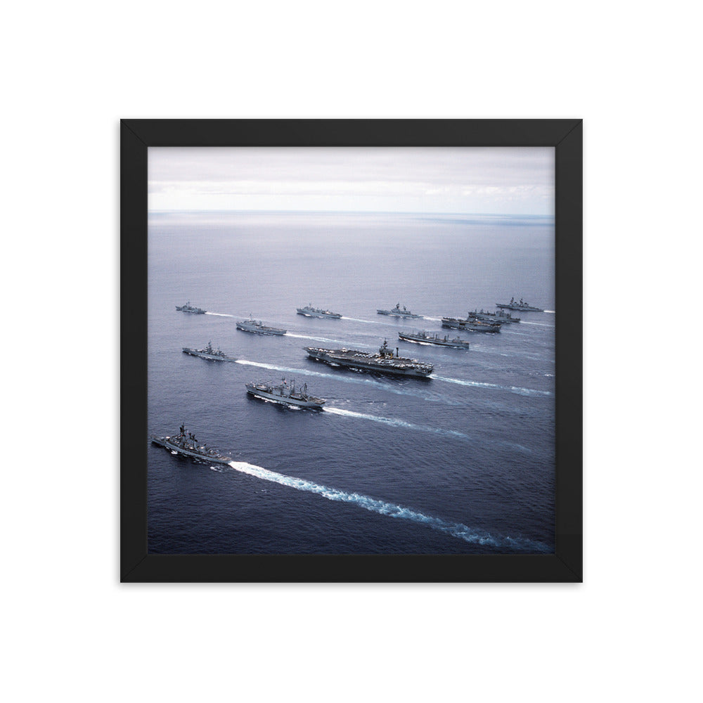 USS John F. Kennedy (CV-67) Framed Ship Photo - Taskforce Group 24.4