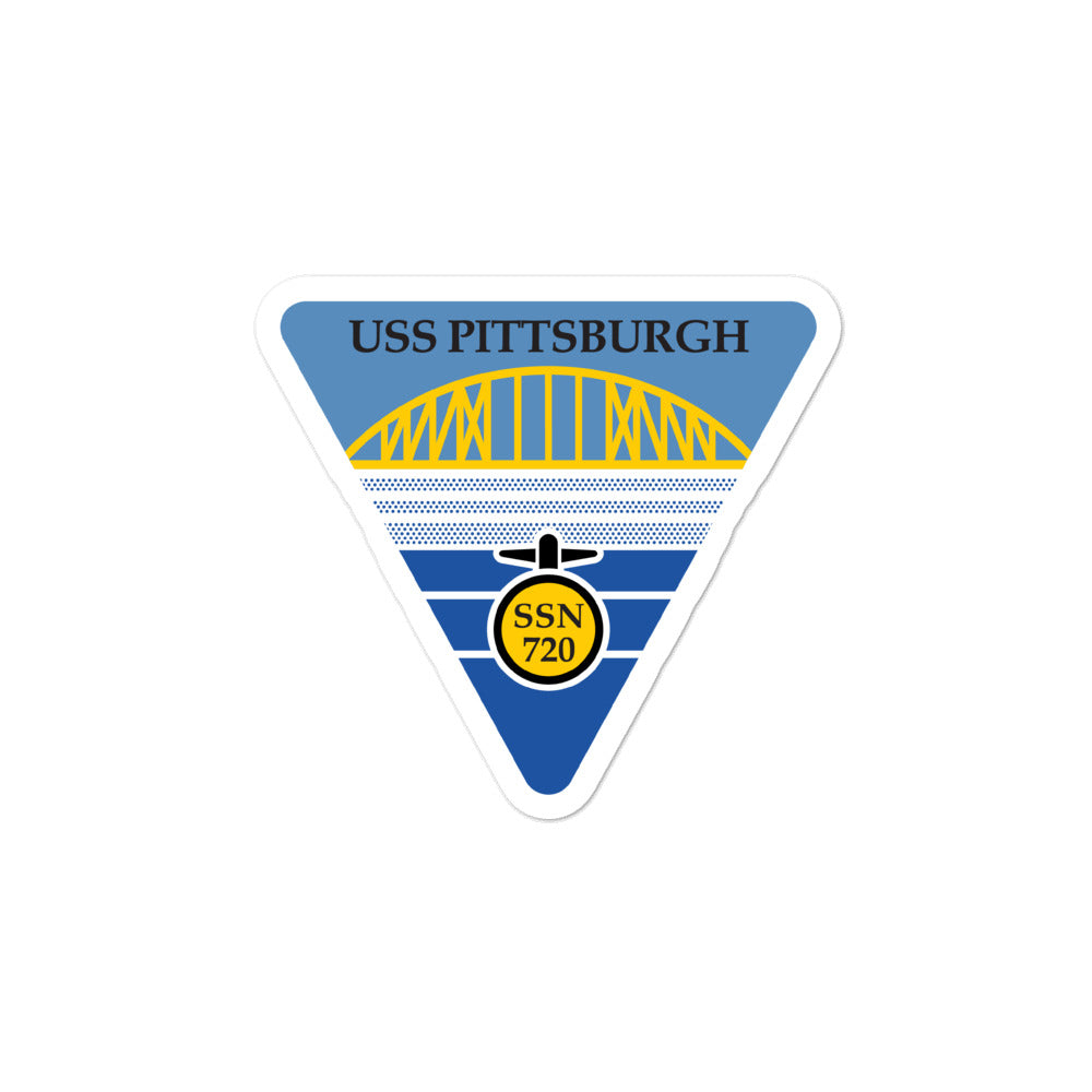 USS Pittsburgh (SSN-720) Ship's Crest Vinyl Sticker
