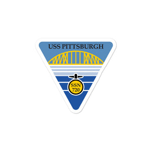 USS Pittsburgh (SSN-720) Ship's Crest Vinyl Sticker