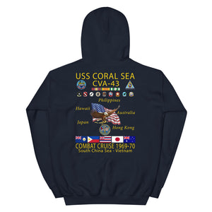 USS Coral Sea (CVA-43) 1969-70 Cruise Hoodie