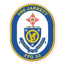 Load image into Gallery viewer, USS Jarrett (FFG-33) Ship&#39;s Crest Vinyl Sticker