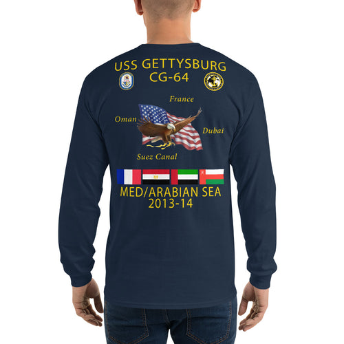 USS Gettysburg (CG-64) 2013-14 Long Sleeve Cruise Shirt