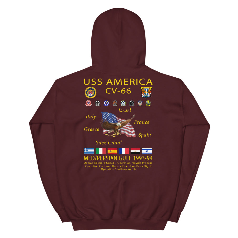 USS America (CV-66) 1993-94 Cruise Hoodie