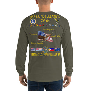 USS Constellation (CV-64) 1987 Long Sleeve Cruise Shirt