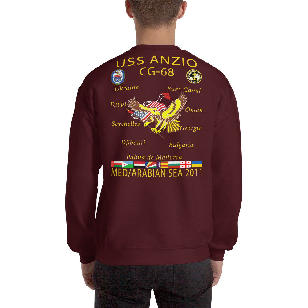 USS Anzio (CG-68) 2011 Cruise Sweatshirt