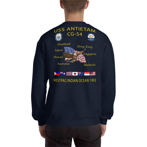 USS Antietam (CG-54) 1992 Cruise Sweatshirt
