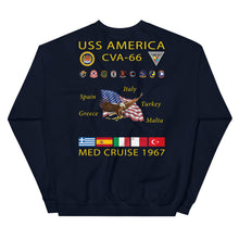 Load image into Gallery viewer, USS America (CVA-66) 1967 Cruise Sweatshirt