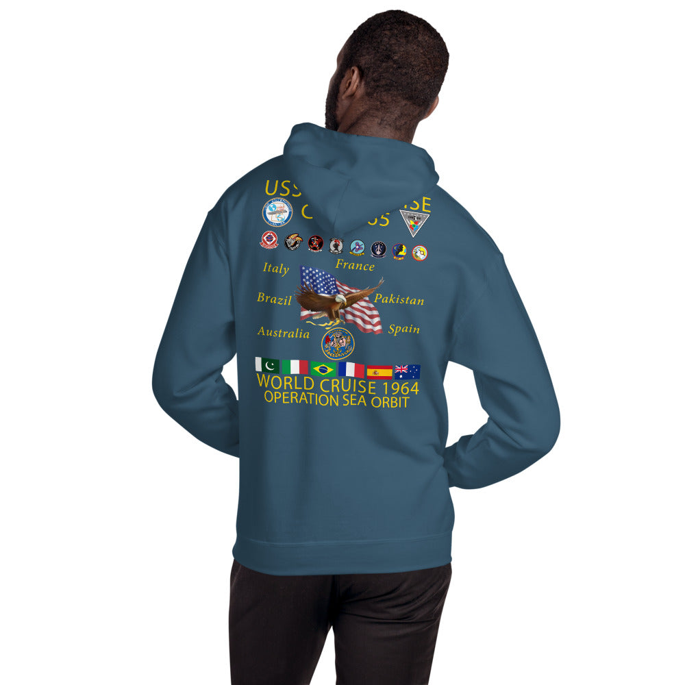 USS Enterprise (CVAN-65) 1964 Operation Sea Orbit Cruise Hoodie
