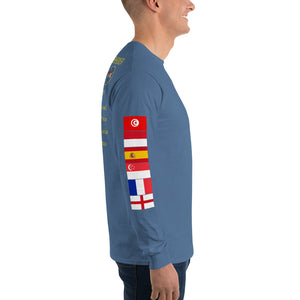 IKE CUSTOM w/FLAGS - E HUGHES - Long Sleeve Shirt