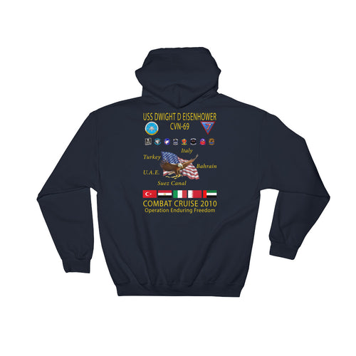 USS Dwight D. Eisenhower (CVN-69) 2010 Cruise Hoodie