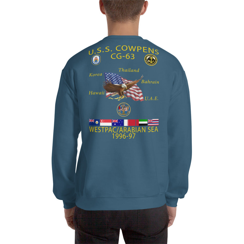 USS Cowpens (CG-63) 1996-97 Cruise Sweatshirt