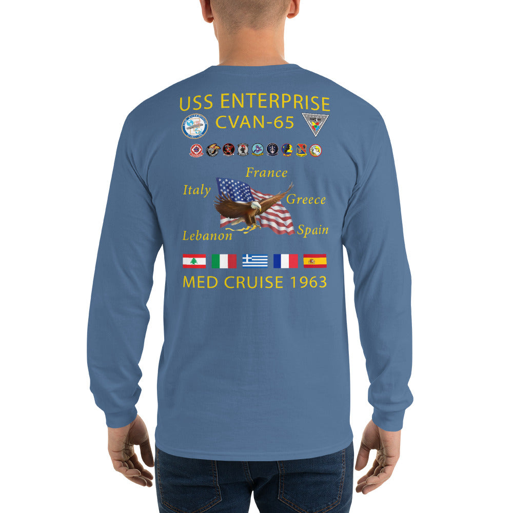 USS Enterprise (CVAN/CVN-65) 1963 Long Sleeve Cruise Shirt