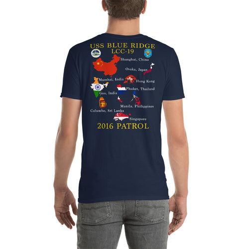 USS Blue Ridge (LCC-19) 2016 Patrol Shirt - Map