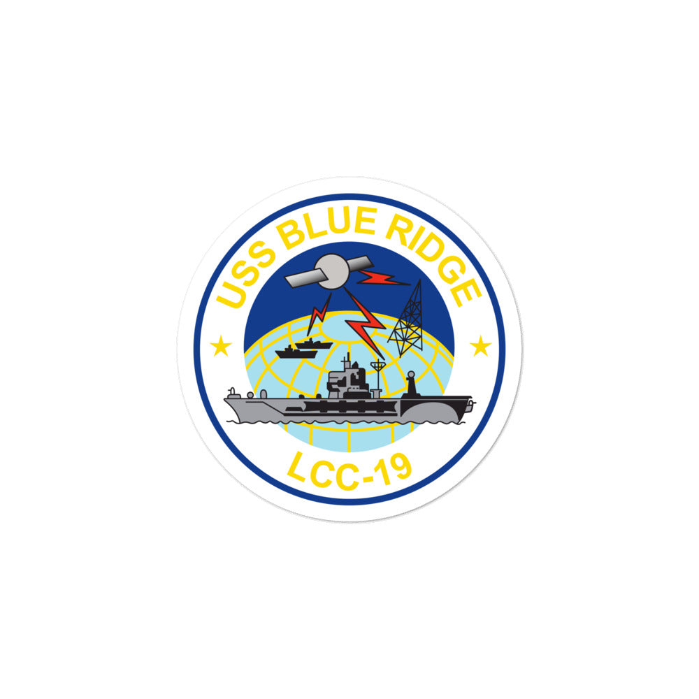 USS Blue Ridge (LCC-19) Ship's Crest Vinyl Sticker