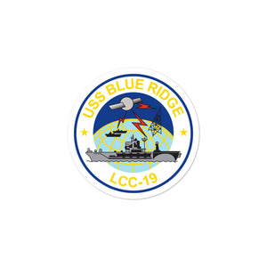USS Blue Ridge (LCC-19) Ship's Crest Vinyl Sticker